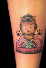 Katzen Tattoo Muster Kitten Tattoo Muster a verschiddenen Deeler vum Kierper