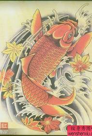 pop Un bellissimo manoscritto colorato tradizionale di tatuaggi di calamari
