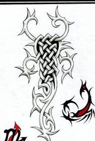 adatto per l'immagine del manoscritto del tatuaggio del totem dello scorpione dello Scorpione