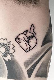 a cute scientific cat tattoo on the back