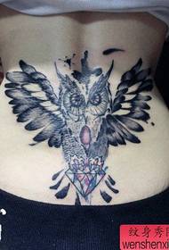 taille populaire motif de tatouage hibou pop