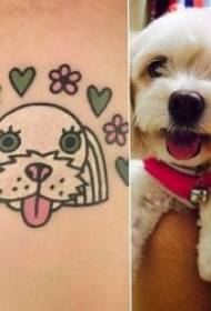卡通纹身图案   把宠物画成可爱的简笔画纹身图案