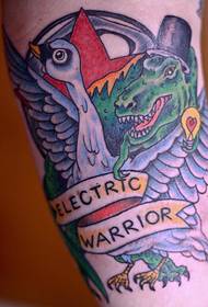 barevné zvířecí tetování vzor