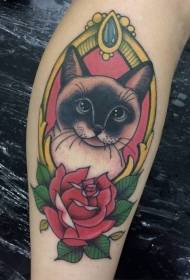 pattern ng pusa ng pusa na cute at cute na pattern ng tattoo ng pusa