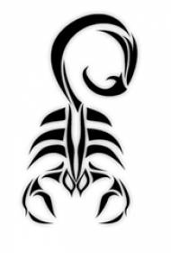 swarte geometryske lijnen Scorpion tattoo animal totem tattoo manuskript