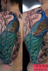 vissza klasszikus gyönyörű páva tetoválás minta