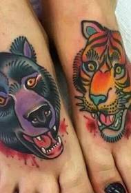 several very cute Colorful animal tattoo