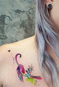 small fresh cats of cat lovers Tattoo picture
