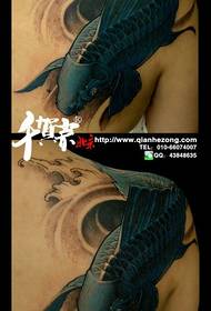 красиві традиційні візерунок татуювання кальмарів на задньому плечі
