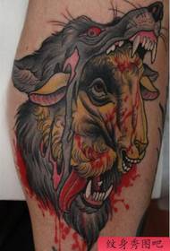 Empfehlen Sie eine europäische und amerikanische Persönlichkeit Wolfskopf Tattoo funktioniert