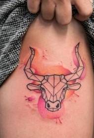 Bull Mifananidzo yeTato yakazara yakazara dhizaini Bull tattoo maitiro