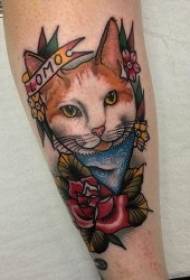 patró de tatuatge de gat bonic i esperit patró de tatuatge de gat