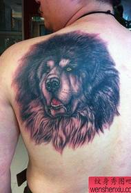 modello di tatuaggio mastino tibetano prepotente spalla maschile