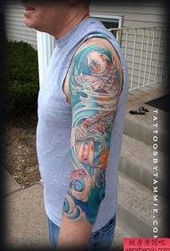modello di tatuaggio spray calamari braccio