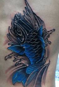 squid tatuaje eredua: gerri kolorea txipiroiak tatuaje eredua