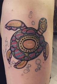 pola tato kura-kura menyenangkan dan pola tato kura-kura lucu