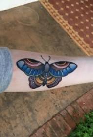 Vasikana kuruoko vakapenda geometric mitsara diki mhuka butterfly tattoo mifananidzo