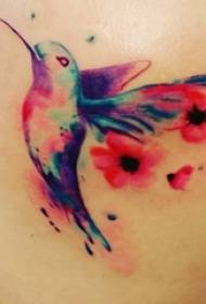 Татуювання птах вишуканий кольоровий малюнок татуювання птахів