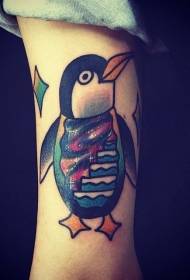 पेंग्विन टॅटू चित्र अस्ताव्यस्त पेंग्विन टॅटू चित्रण