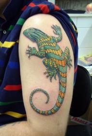 Máquina de tatuagem de lagarto com padrão de tatuagem de lagarto espirrando flexível