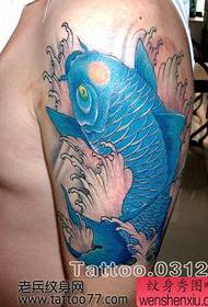 stor arm farge blekksprut tatoveringsmønster