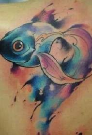 resnična majhna riba tetovaža