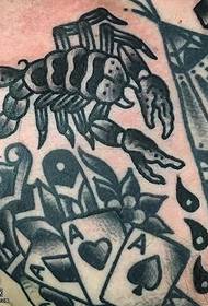 mudellu di tatuaggi di scorpione di u pettu