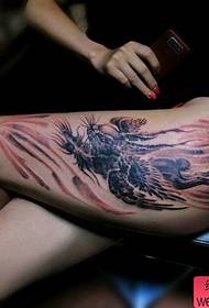 modello di tatuaggio di coniglio a quattro ali classico popolare gambe femminili