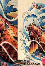 prekrasan klasični uzorak tetovaže lignje