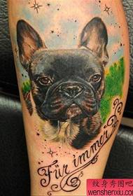 mielas šuniuko tatuiruotės modelis