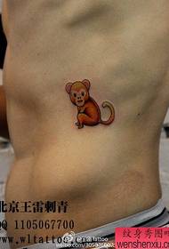 meninos barriga cartoon macaco padrão de tatuagem