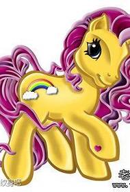 Simpatico disegno del tatuaggio piccolo pony