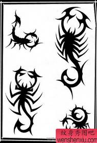 Kakaretso ea tattoo ea tattoo: Setšoantšo sa tattoo sa Totem scorpion
