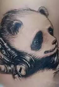 可爱 जाड आणि सुंदर राक्षस पांडा टॅटू