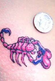 awọ ejika kekere scorpion pẹlu Ilana Tattoo