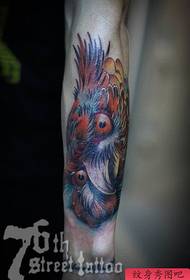 მკლავი პოპულარული კლასიკური ფერადი owl tattoo ნიმუში