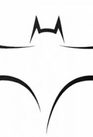 الخط الأسود رسم الإبداعي الأدب حيوان الخفافيش بسيط مخطوطة الوشم