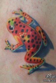 barevné tetování žába vzor