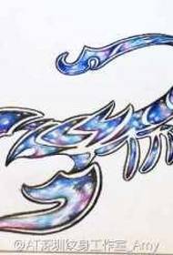 Modello di tatuaggio di dadi stellati di colore