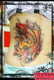 아름다운 허리 아름다운 아름다운 오징어 문신 패턴