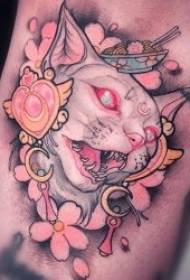 Modello di tatuaggio giapponese animale elegante e strano modello di tatuaggio animale albino giapponese