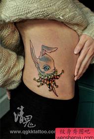 belleza lado cintura popular lindo conejito tatuaje patrón