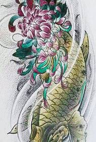 popularny rękopis tatuażu kałamarnicy