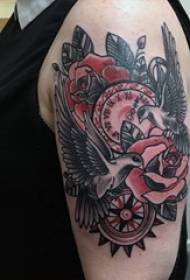Modello di tatuaggio animale creativo semplice linea pacifica piccione