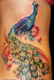 peacock tattoo pattern