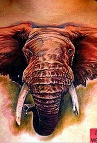 узорак тетовирања слонова на грудима