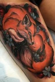 fox tattoo figura 9 živopisan i nespretan uzorak tetovaže lisice