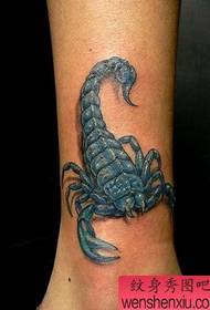modello del tatuaggio dello scorpione: modello del tatuaggio dello scorpione di colore della gamba