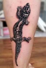 Gecko Tattoo Pattern_10 Awọn aworan ti Lizard Gecko Tattoos 131809- 麋鹿 Tattoo works_14 ẹranko elk tattoo tattoo