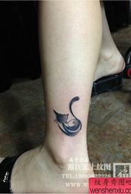 piger ben populære pop kat tatovering mønster